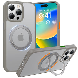 Coque Ostand R Magsafe pour iPhone 15 Pro Max avec support rotatif à 360°