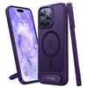 Coque iPhone ultra fine Pstand pour iPhone série 15 avec support - Violet