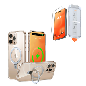 [Bundle]Guardian Ostand MagSafe Case + GlassGo Unbreakable Tempered Screen Protector for iPhone 16 Series