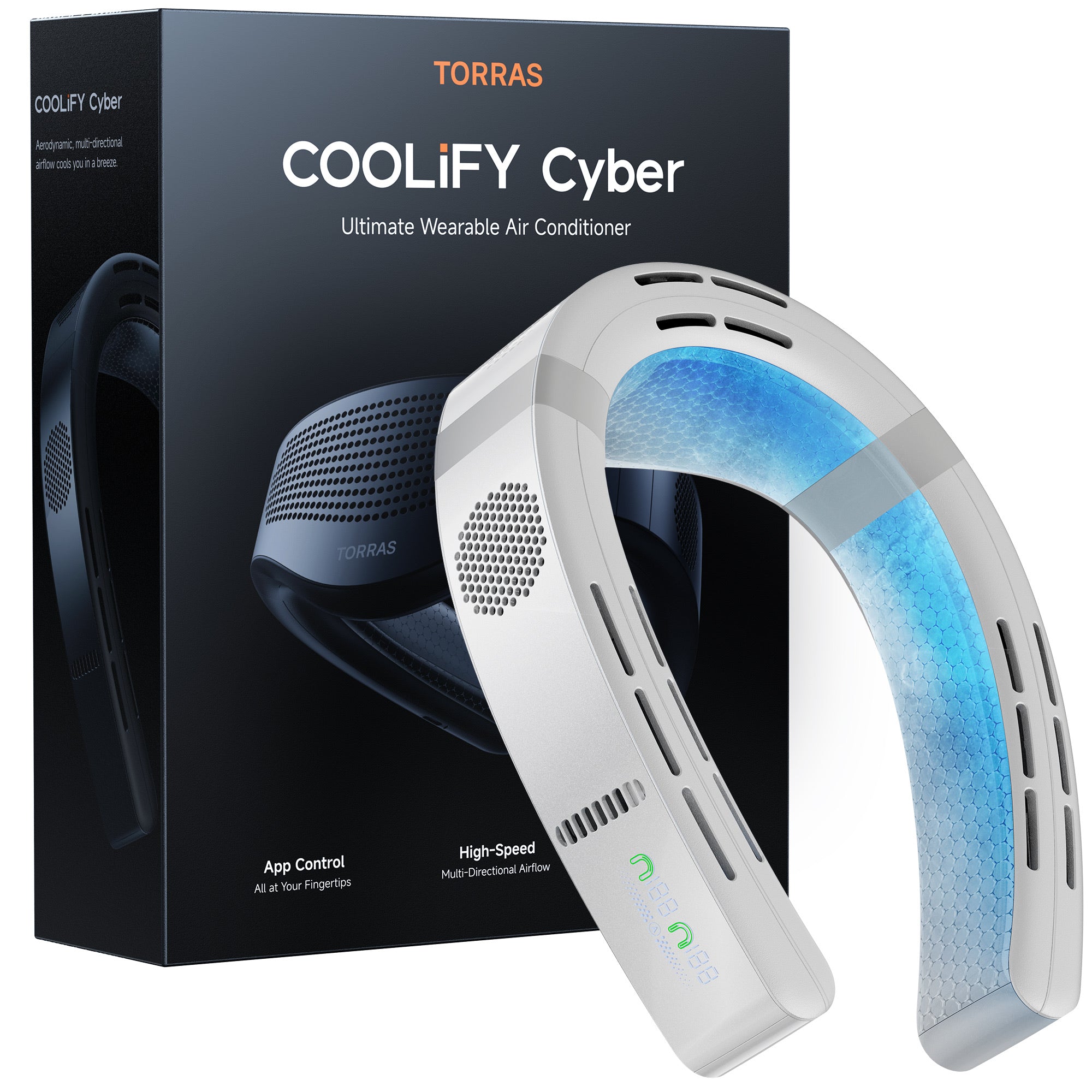 [2024 Flagship] COOLiFY Cyber Smart APP Control Neck Air Conditioner-TORRAS