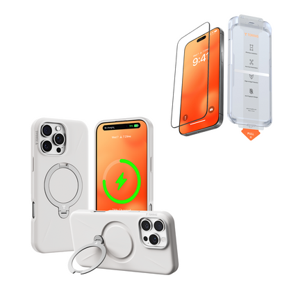 [Bundle]360° Kictstand MagSafe Case + Screen Protector for iPhone 16 Series