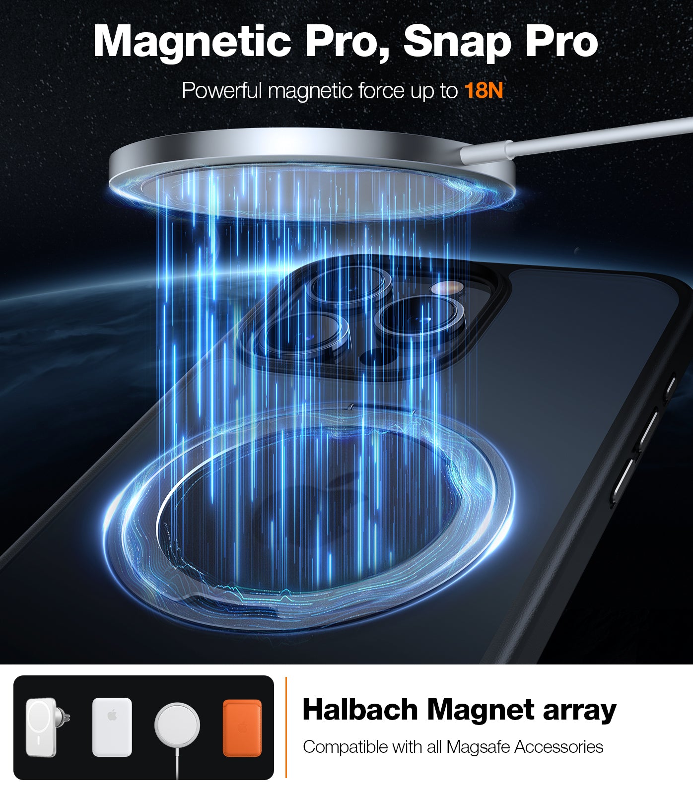Coque Ostand R Magsafe pour iPhone 15 Plus avec support rotatif à 360°