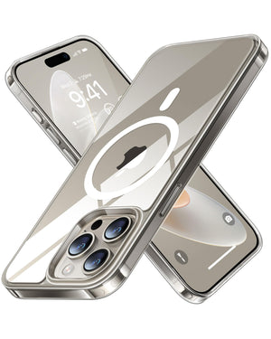 Étui Magsafe transparent pour iPhone 15 Pro Max 